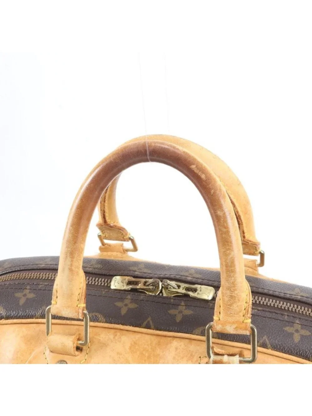 Louis Vuitton Monogram Evasion Leather Boston Bag Tote Carry